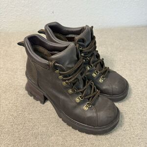 Y2K Boots | LOWER EAST SIDE Brown Lace Up